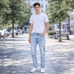 Old Navy Light Blue Bleach Splatter Men’s Jeans 29x30